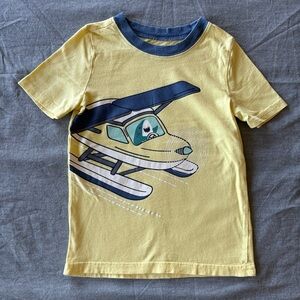 Carters Boys Yellow T-Shirt With Airplane Design. Size 5T